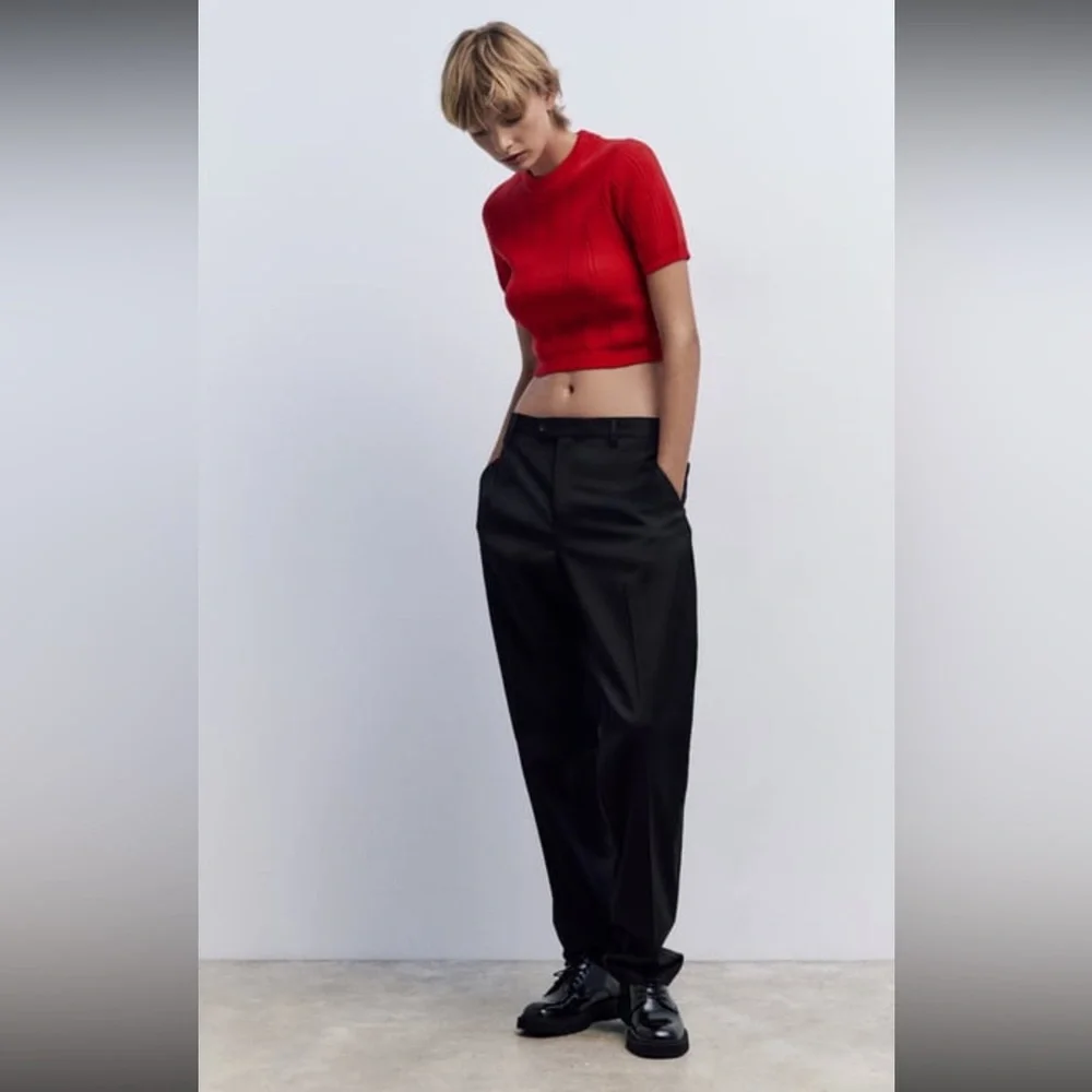 ZARA CROP KNIT SWEATER - Picture 3 of 6
